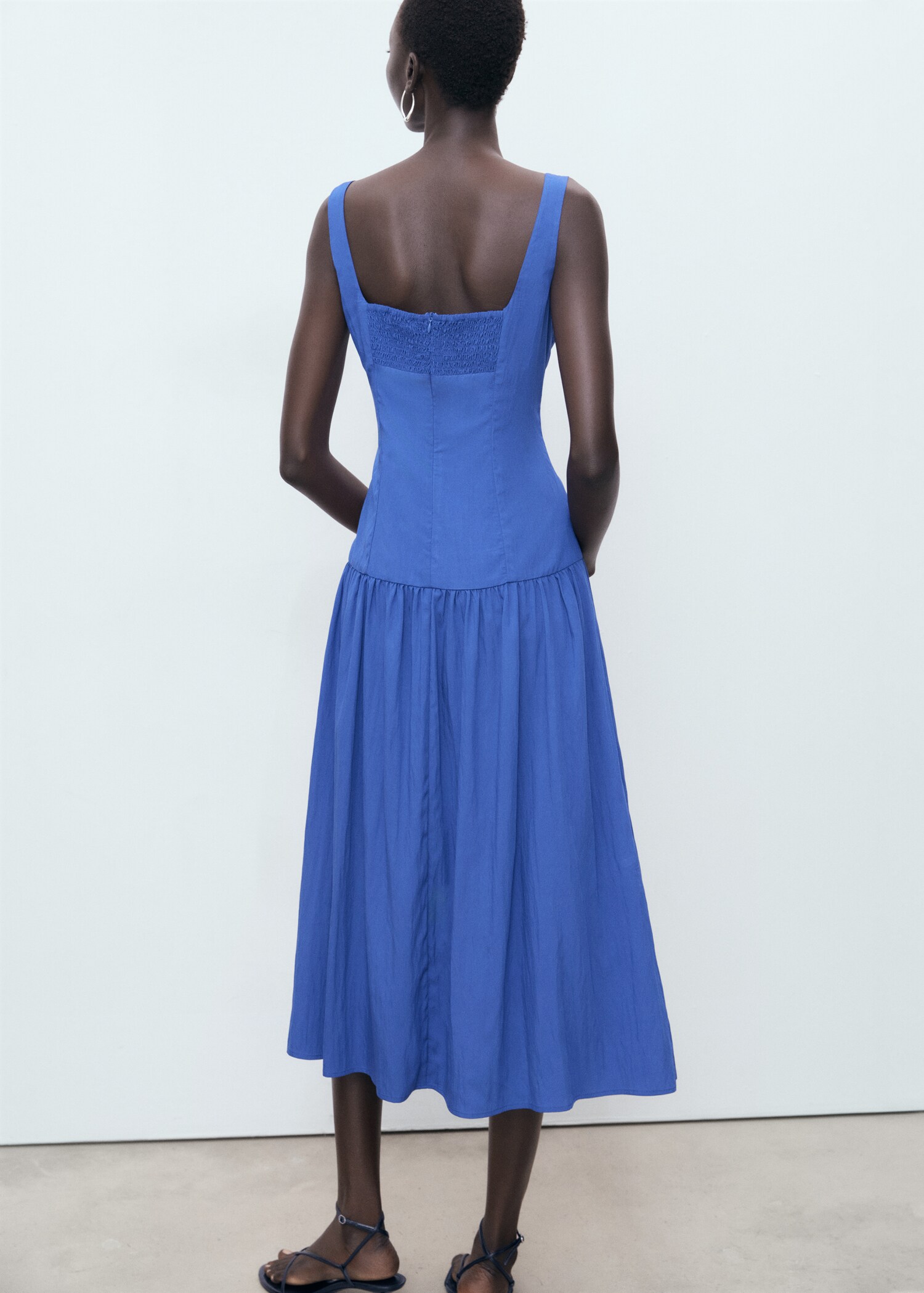 Flared cotton dress - Reverse of the article