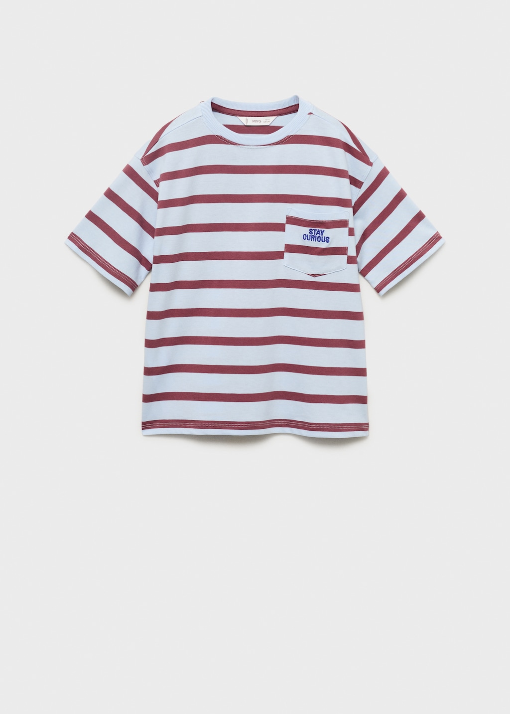 Striped t-shirt with embroidered detail