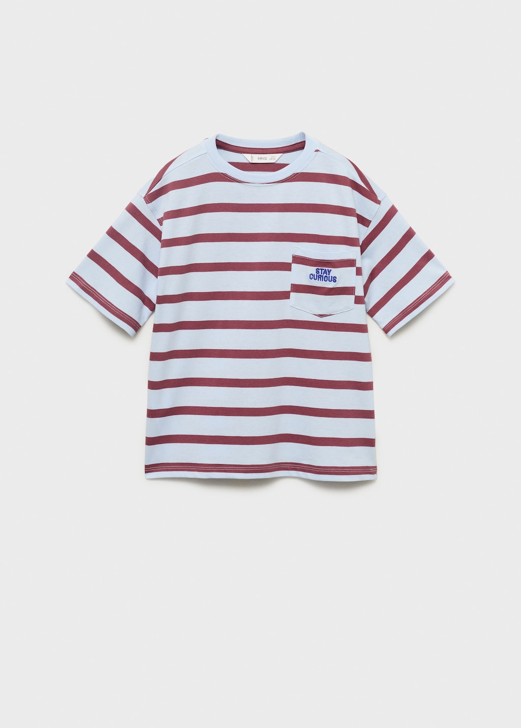 Striped t-shirt with embroidered detail