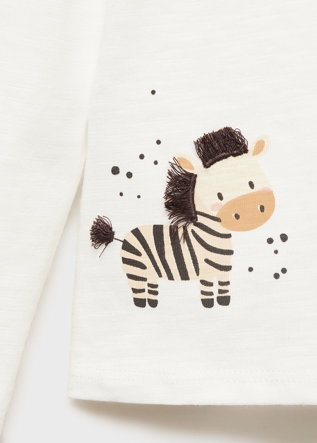 Embroidered printed T-shirt