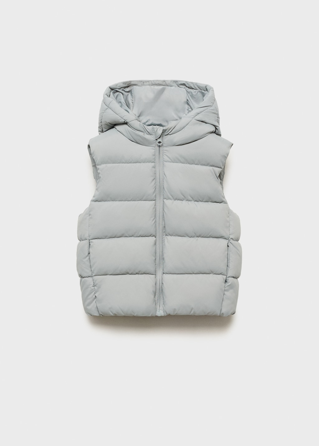 Quilted vest with hood