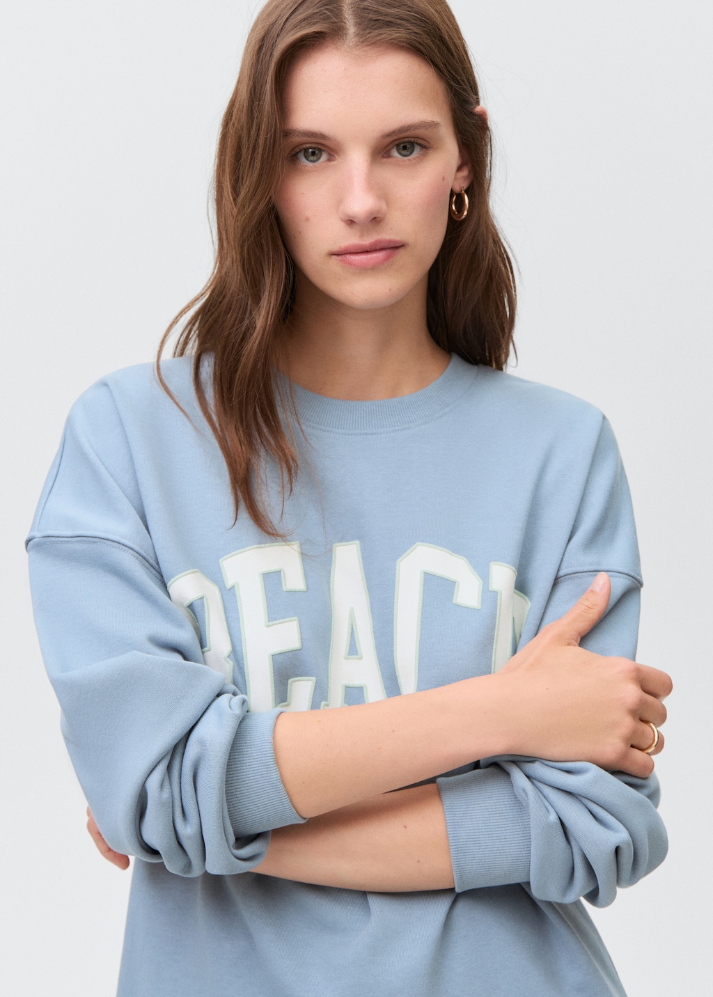 Printed cotton sweatshirt
