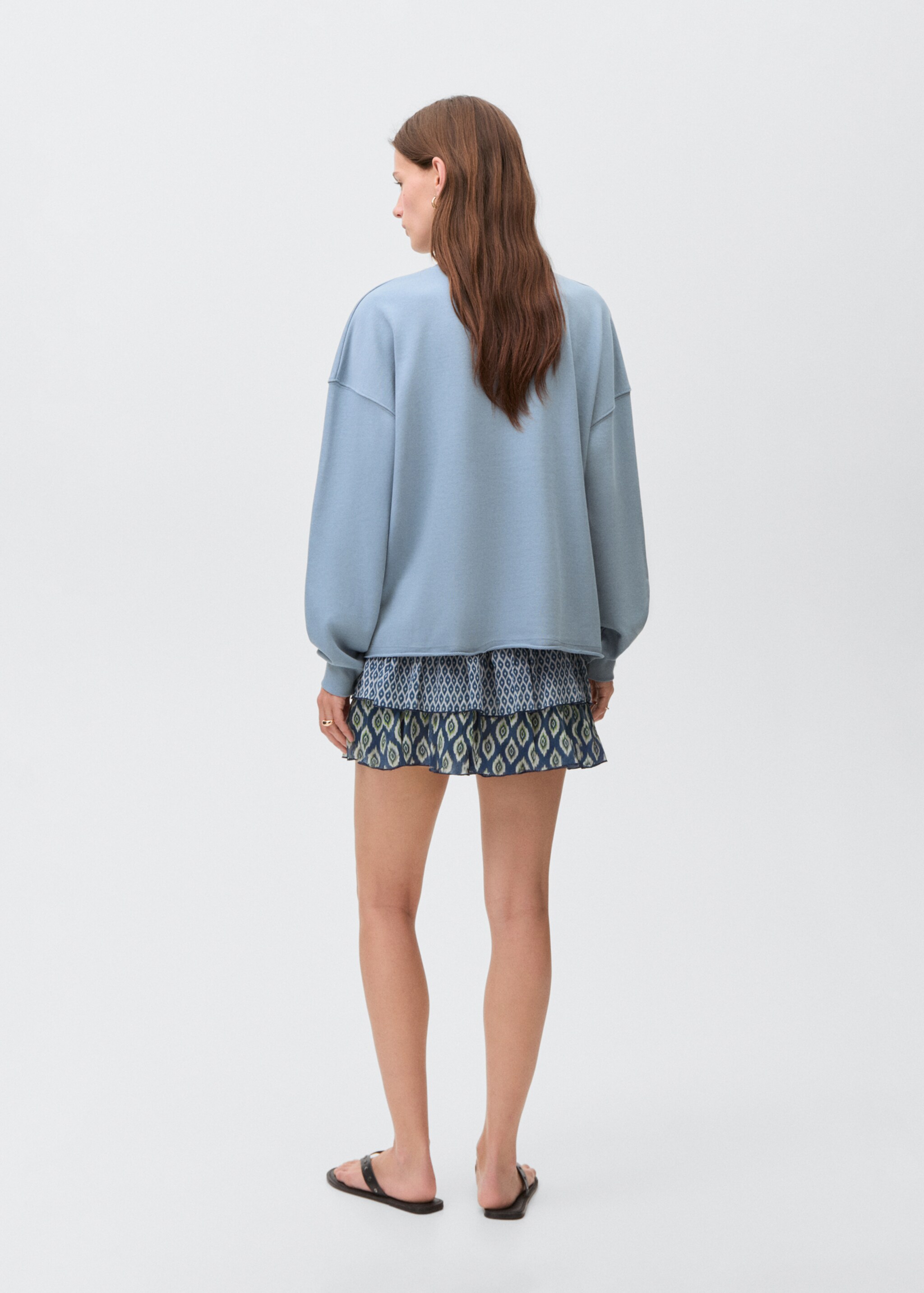 Printed cotton sweatshirt - Reverse of the article
