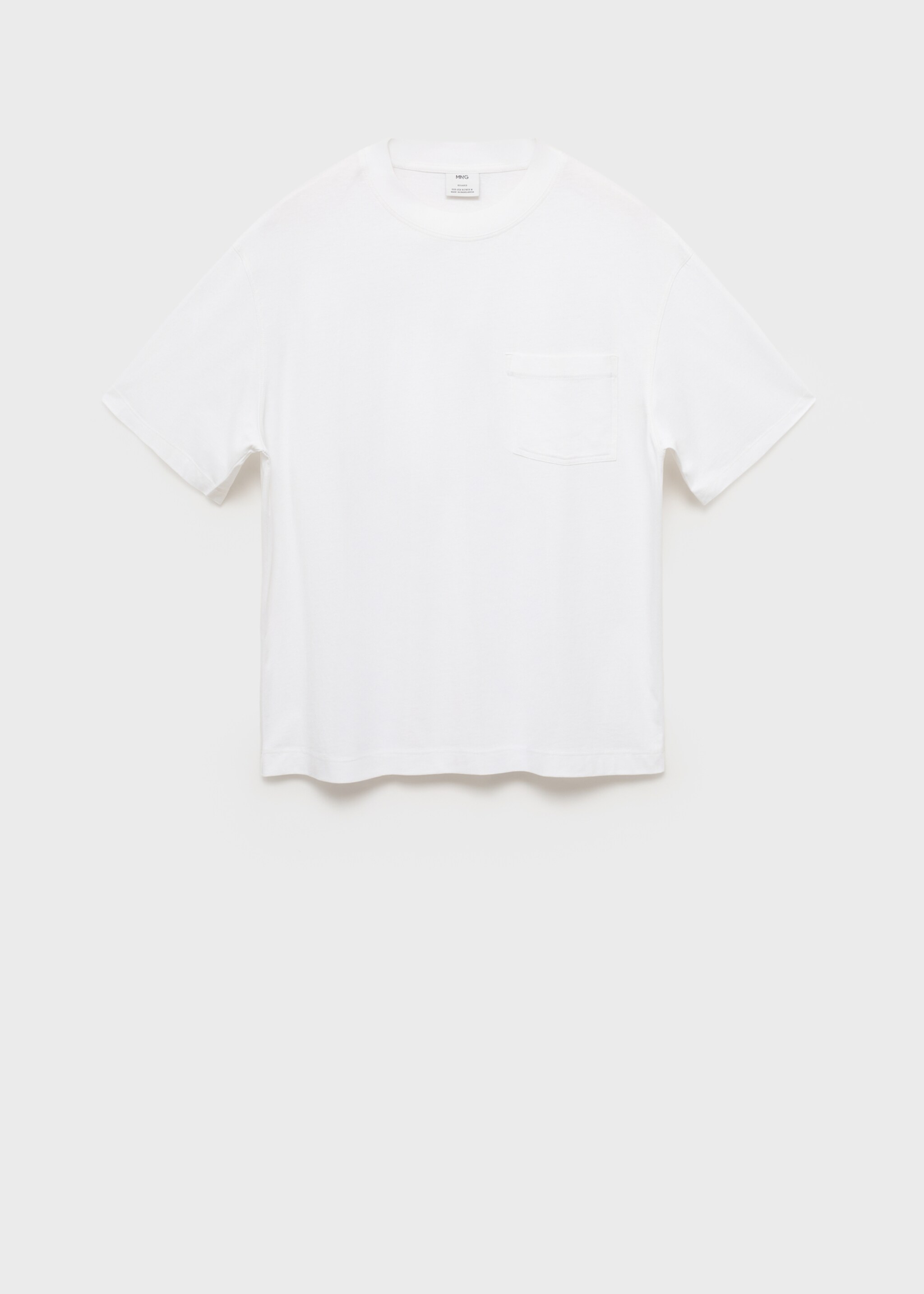 T-shirt 100% cotton boxy fit pocket - Article without model