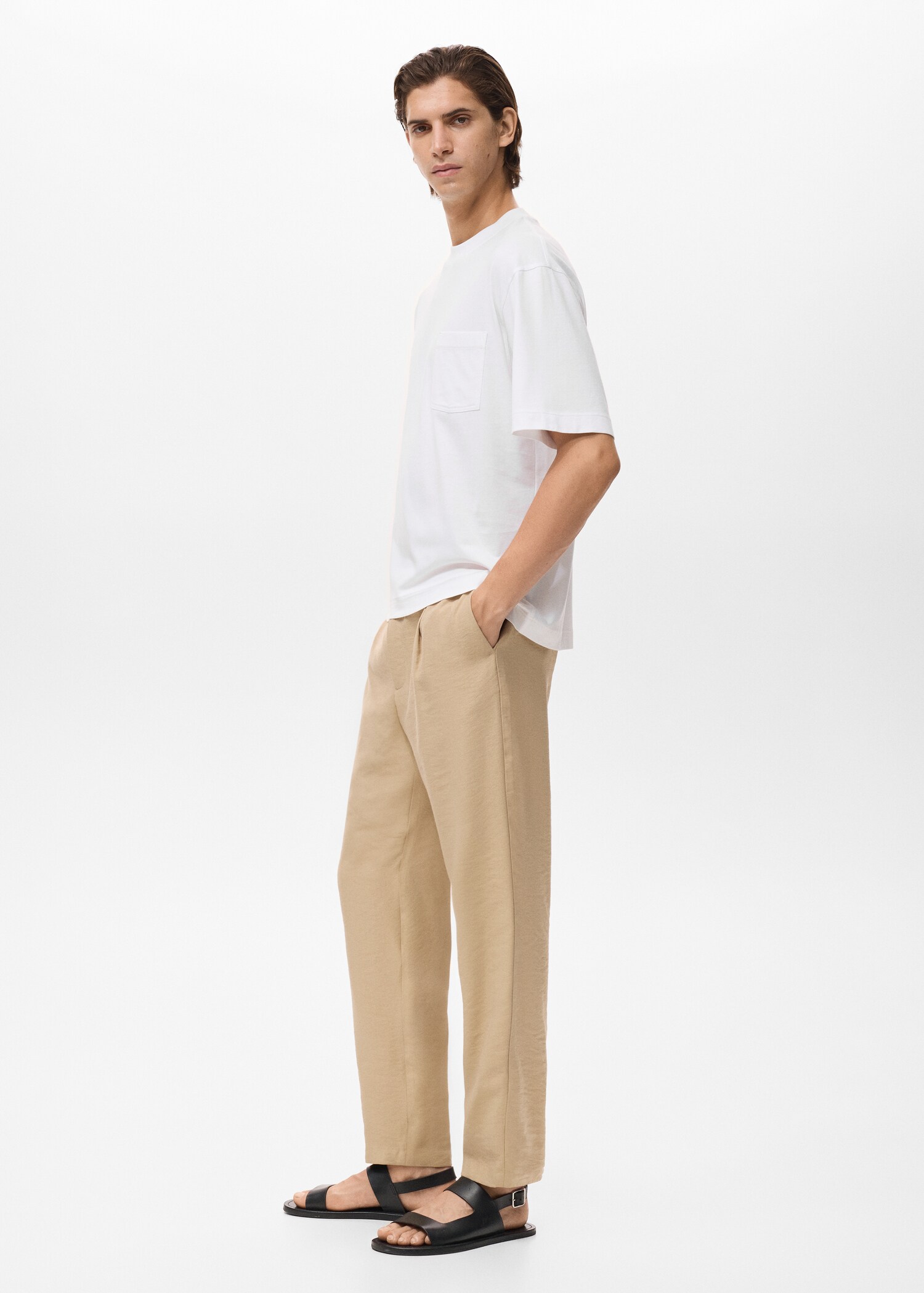 T-shirt 100% cotton boxy fit pocket - Details of the article 2