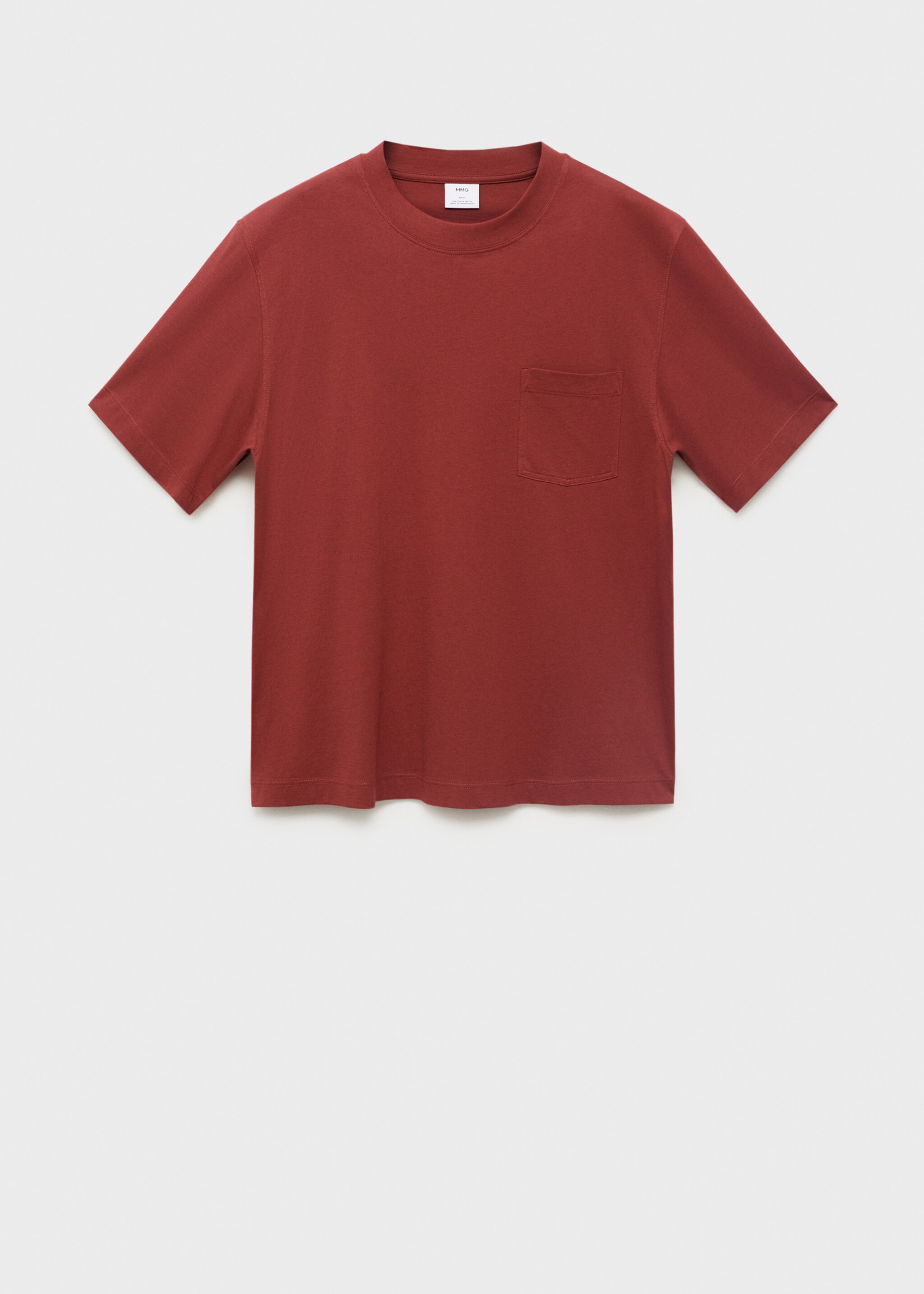 T-shirt 100% cotton boxy fit pocket - Article without model