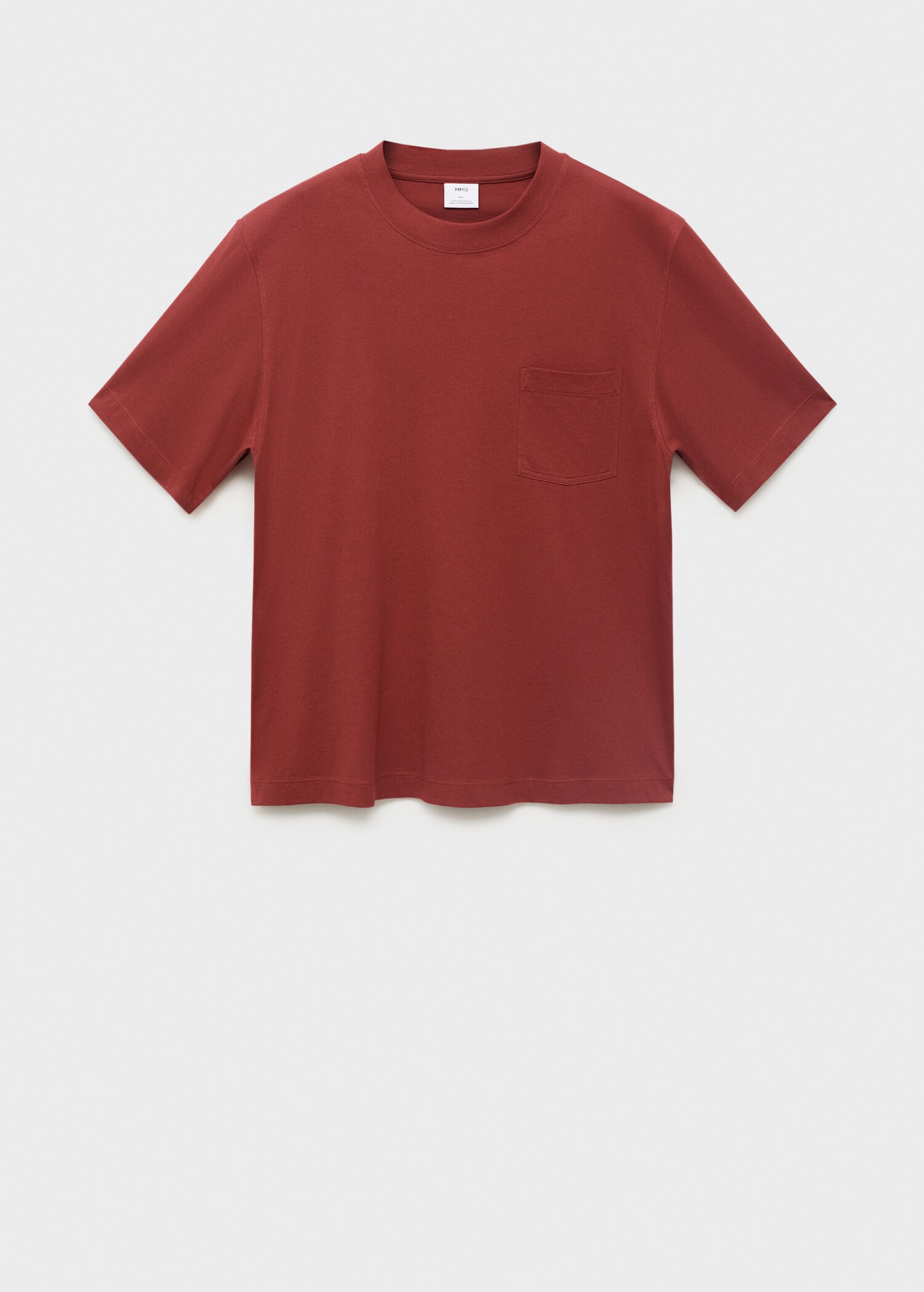 T-shirt 100% cotton boxy fit pocket - Article without model