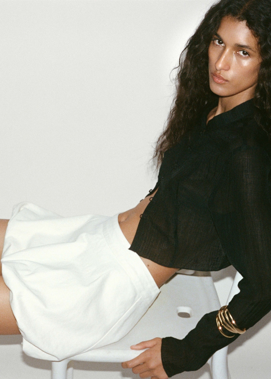 Lyocell blouse with toggles