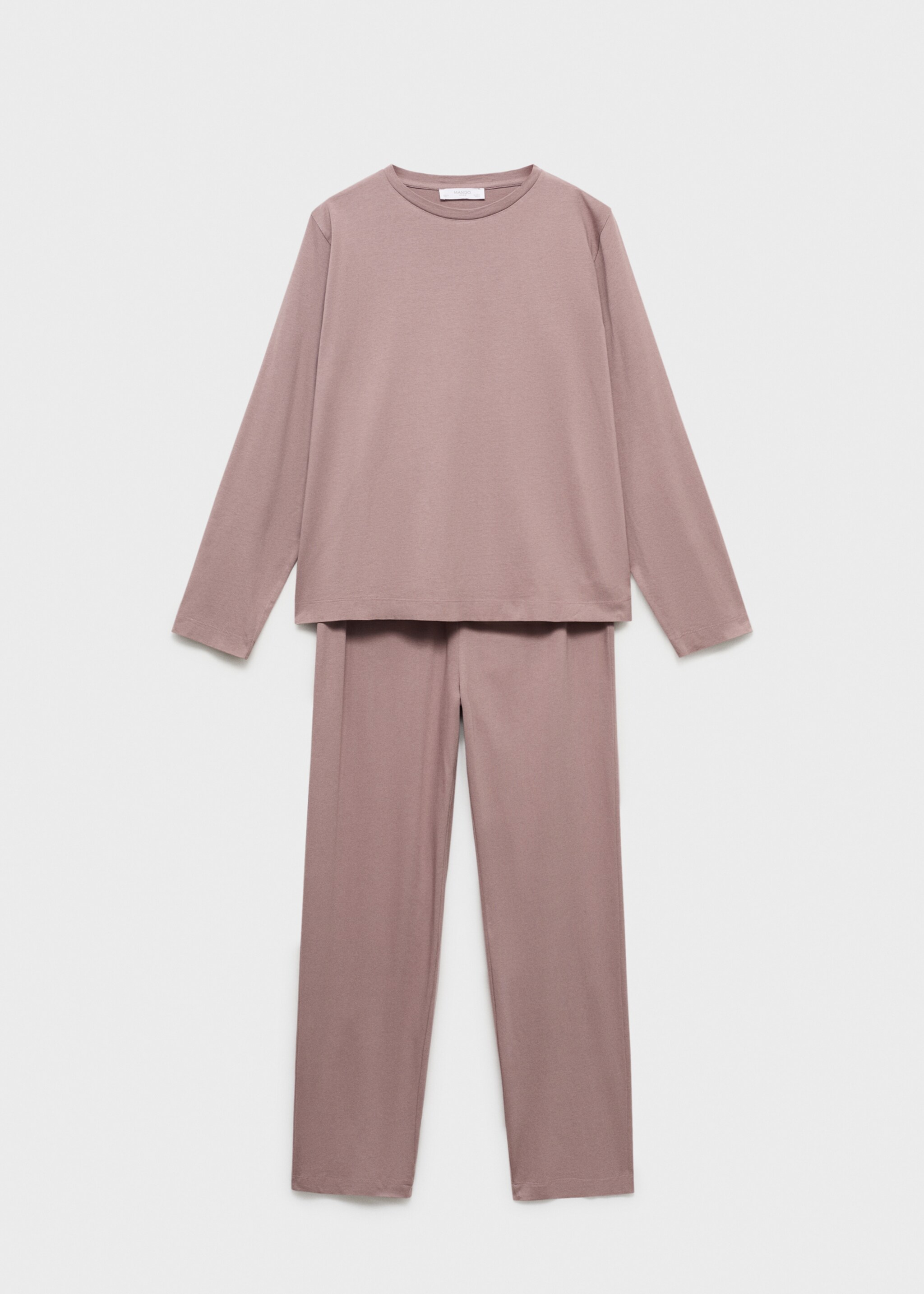 Pijama de duas peças de algodão liso - Artigo sem modelo
