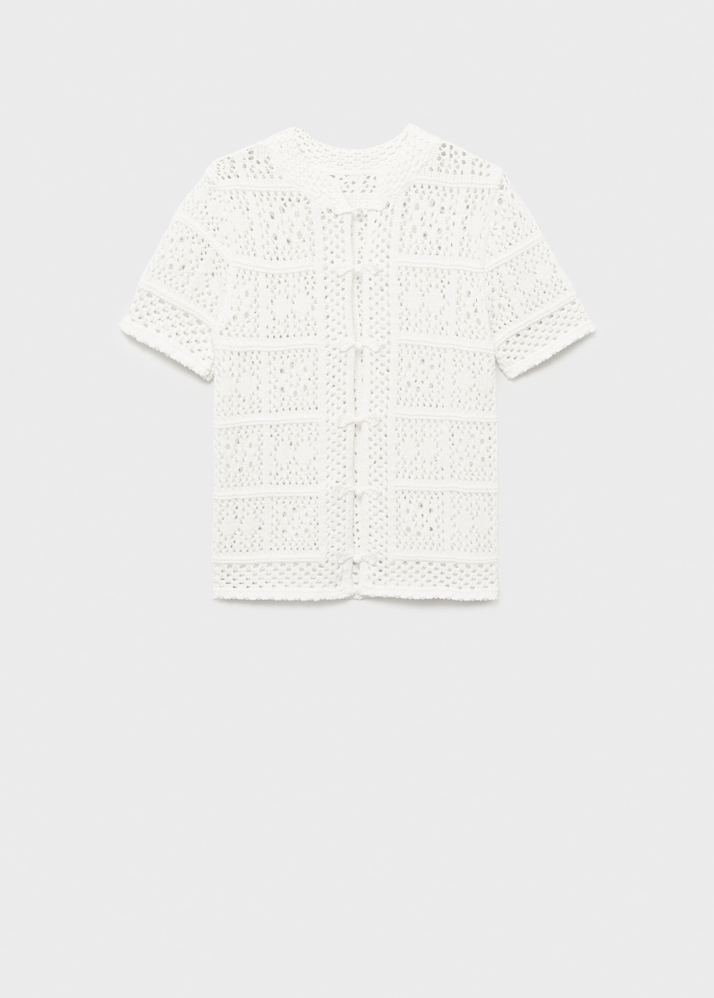 Mango Short-sleeved crochet cardigan