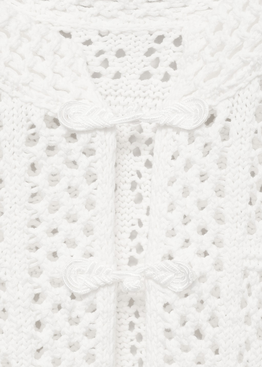 Mango Short-sleeved crochet cardigan