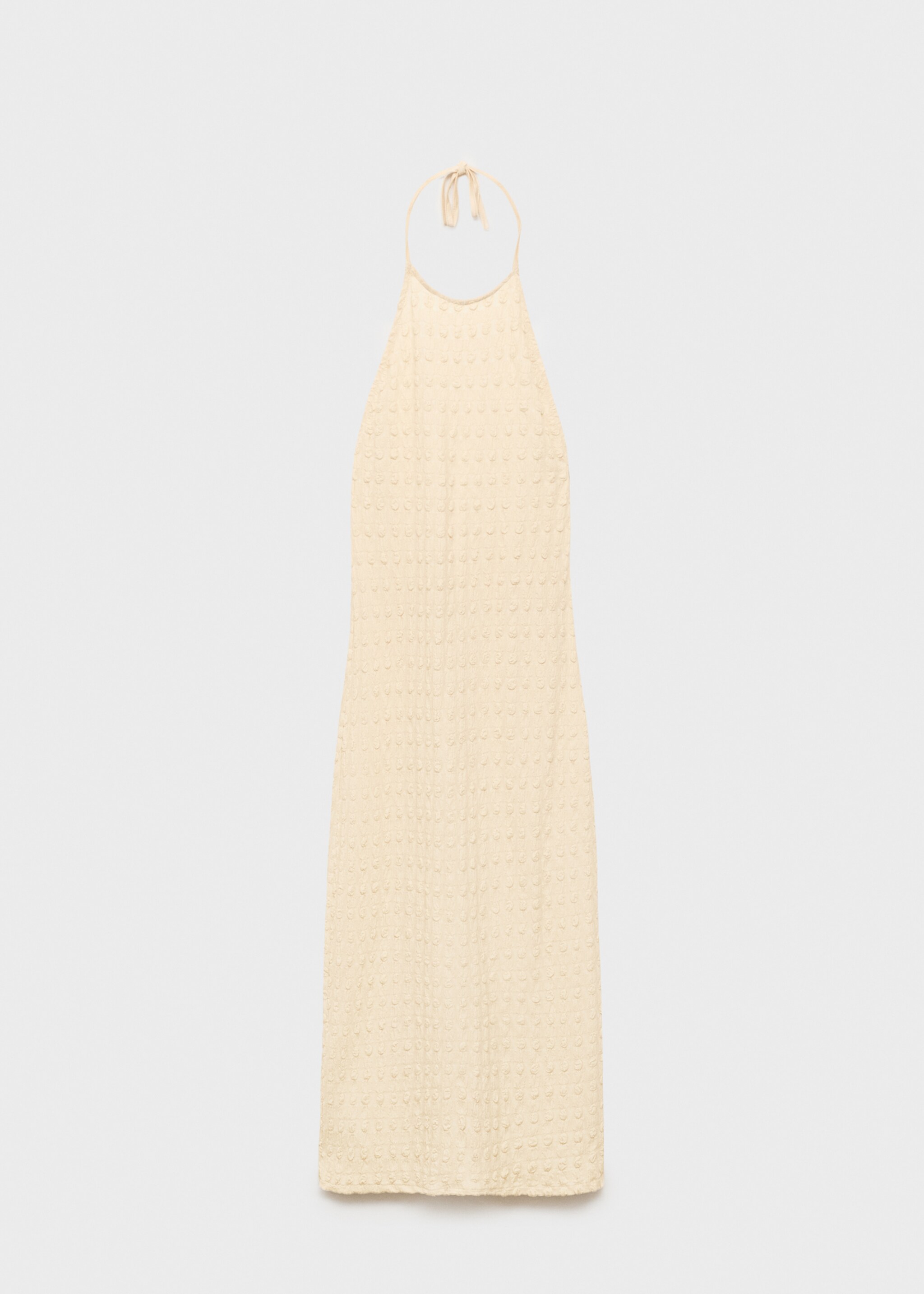 Vestido de crepe com gola halter - Artigo sem modelo