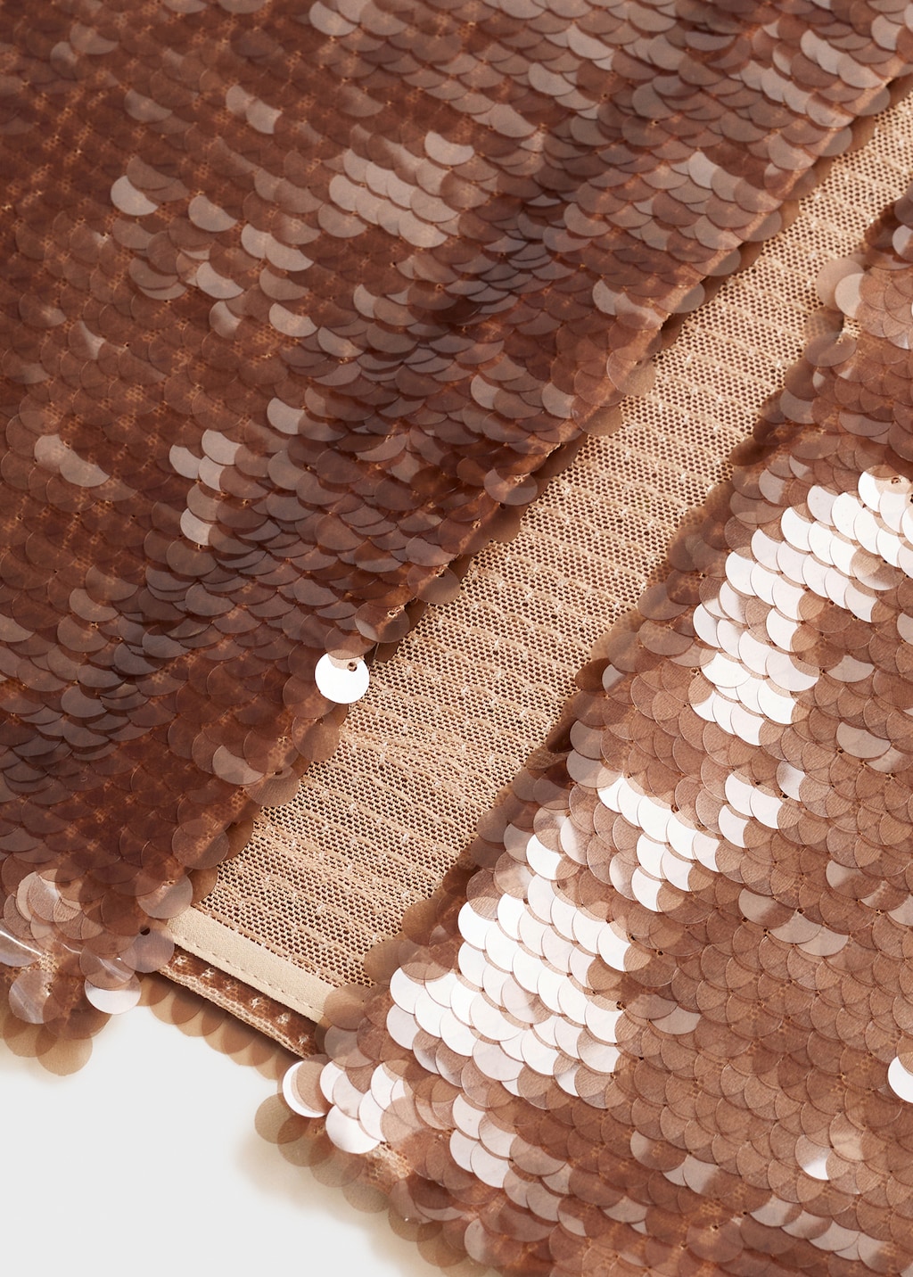 Sequinned midi-skirt