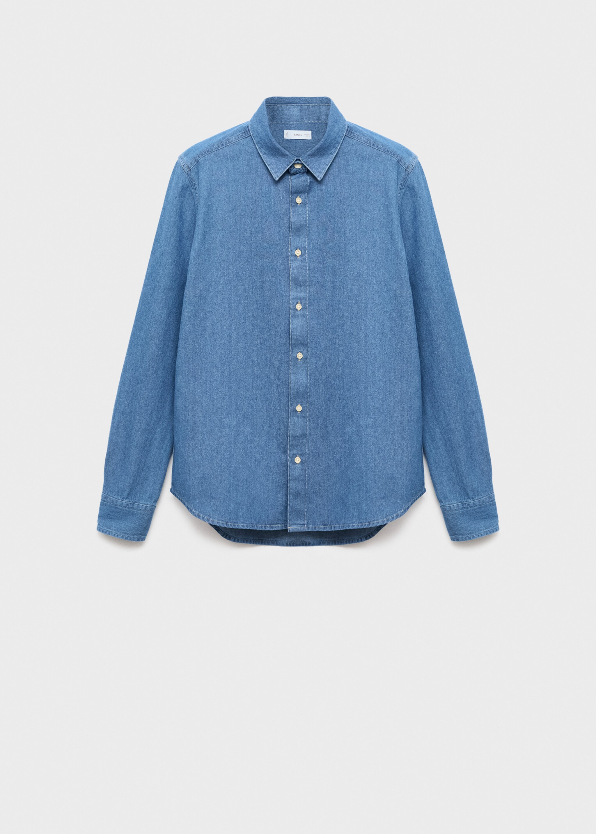 Chemise denim coton - Article sans modèle, Bleu moyen. Ref: 17032917-00.
