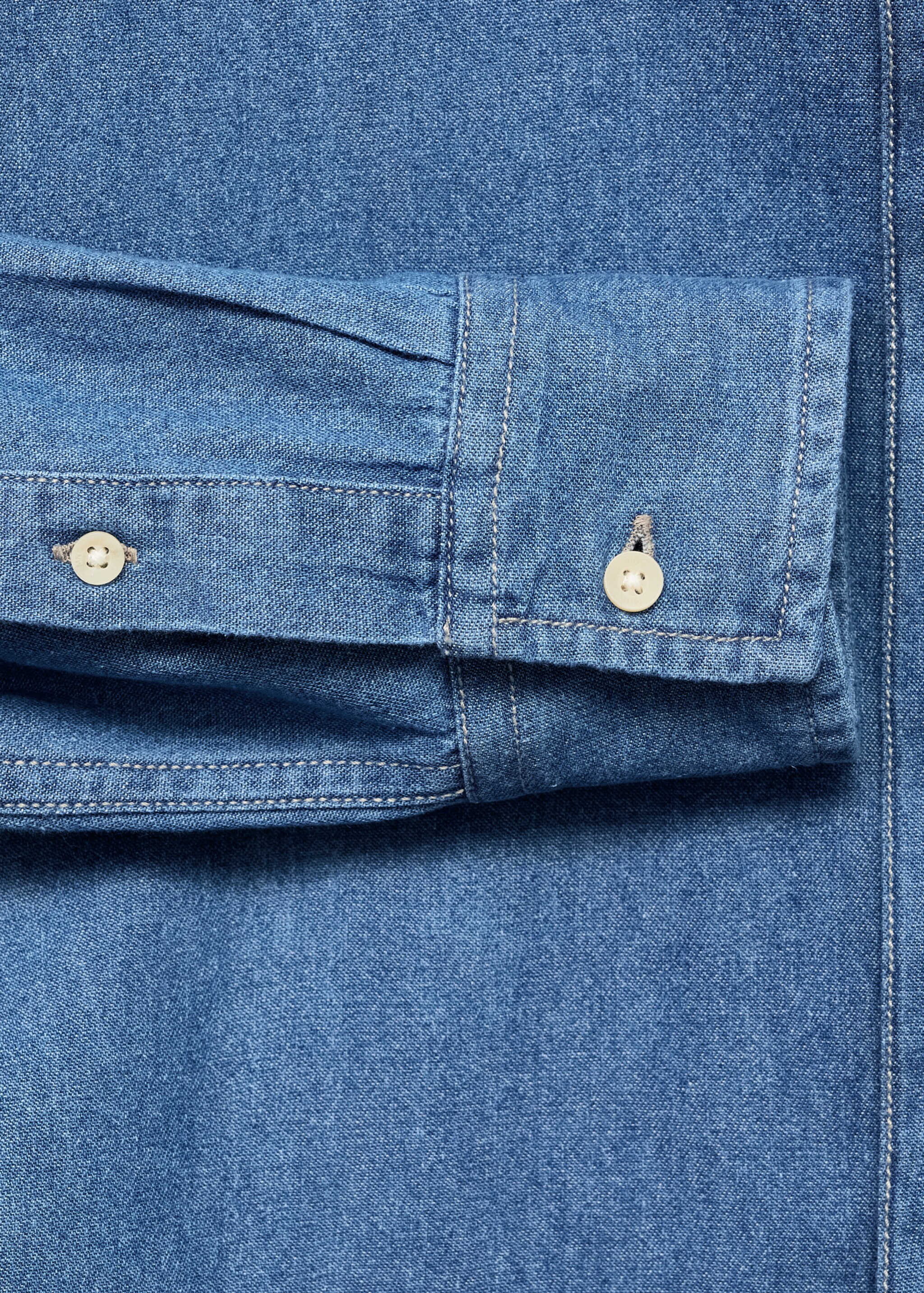 Chemise denim coton - Détail de l'article 0, Bleu moyen. Ref: 17032917-00.