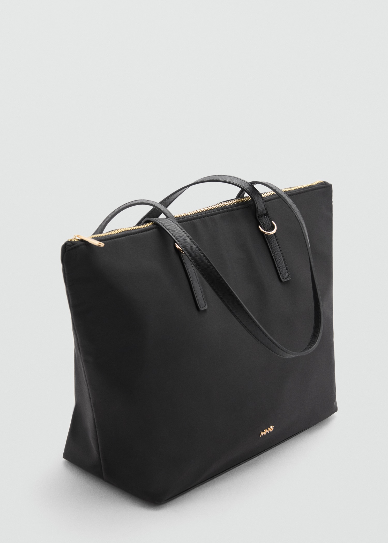 Handbag Mango Bolso Shopper Piel Bolso Shopper Negro Mango Bolso