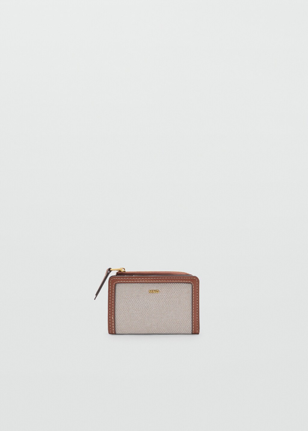 Canvas wallet with contrasting flap