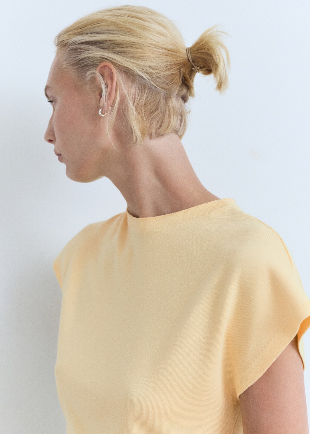 Mango Short-sleeved fine-knit sweater