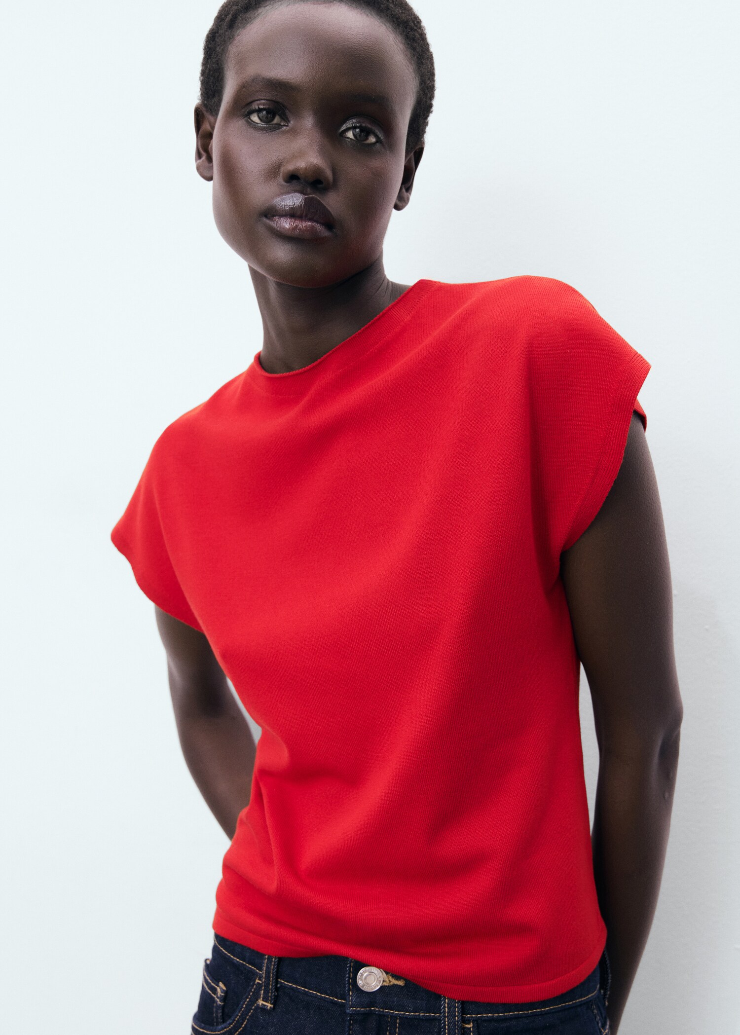 Pull-over manches courtes - Plan moyen