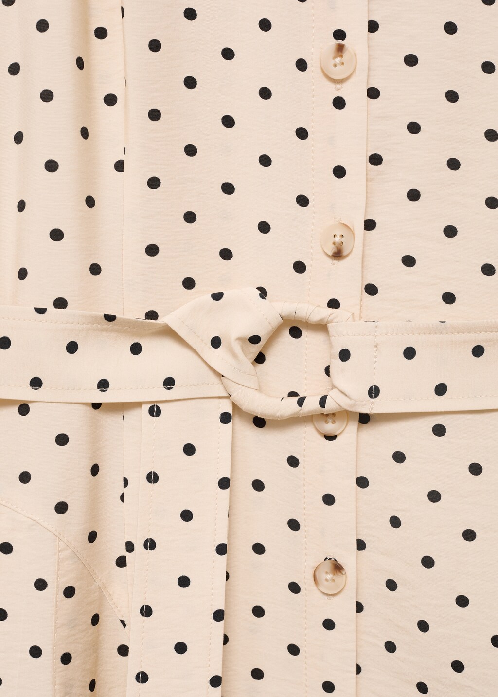 Mango Polka dot shirt dress