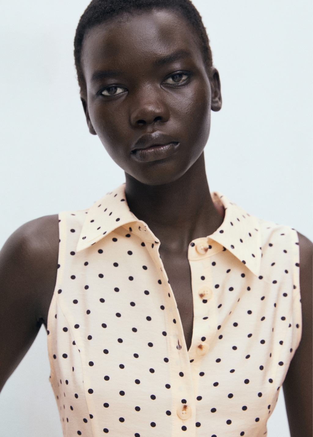 Mango Polka dot shirt dress