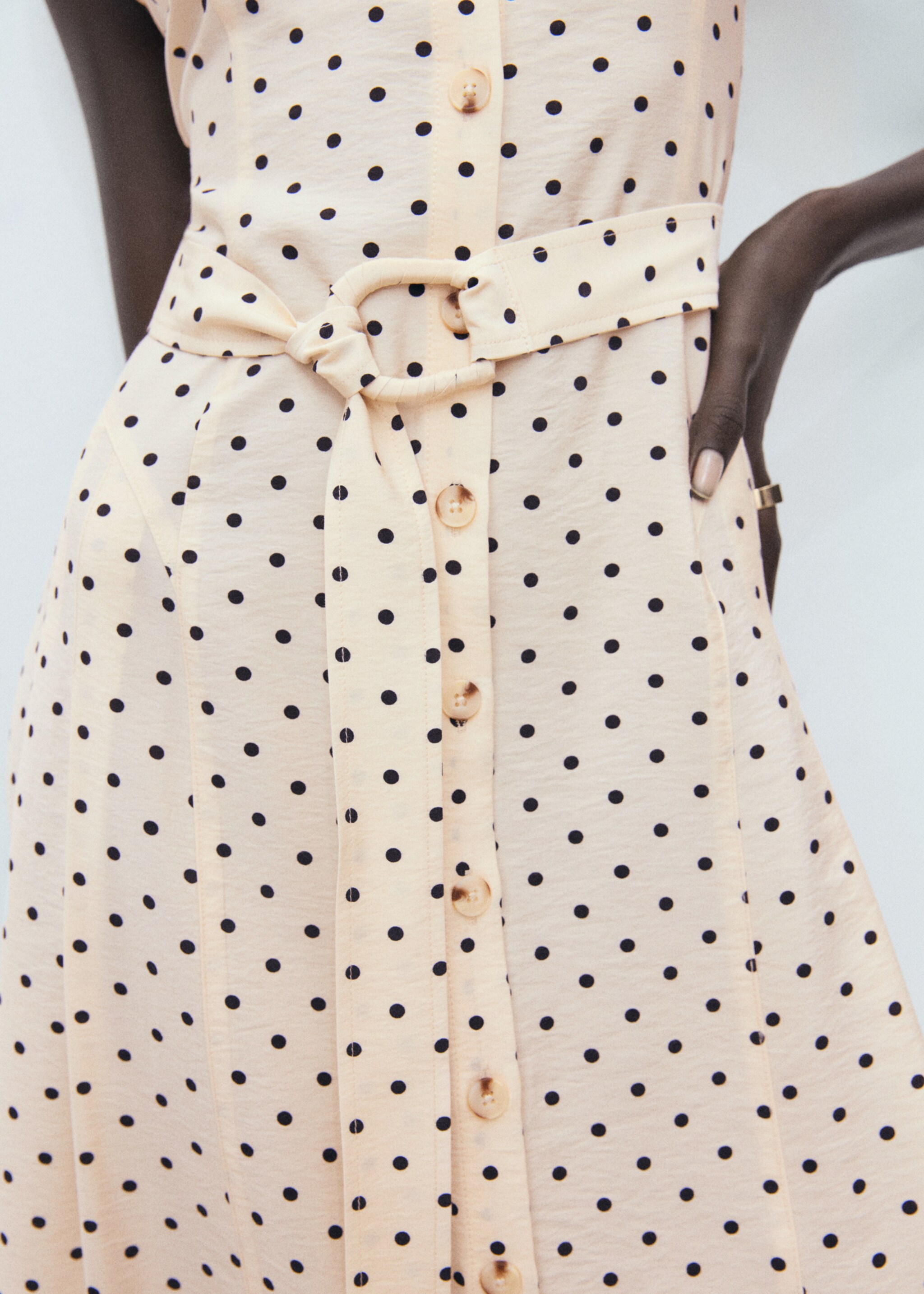 Polka dot shirt dress - Details of the article 6