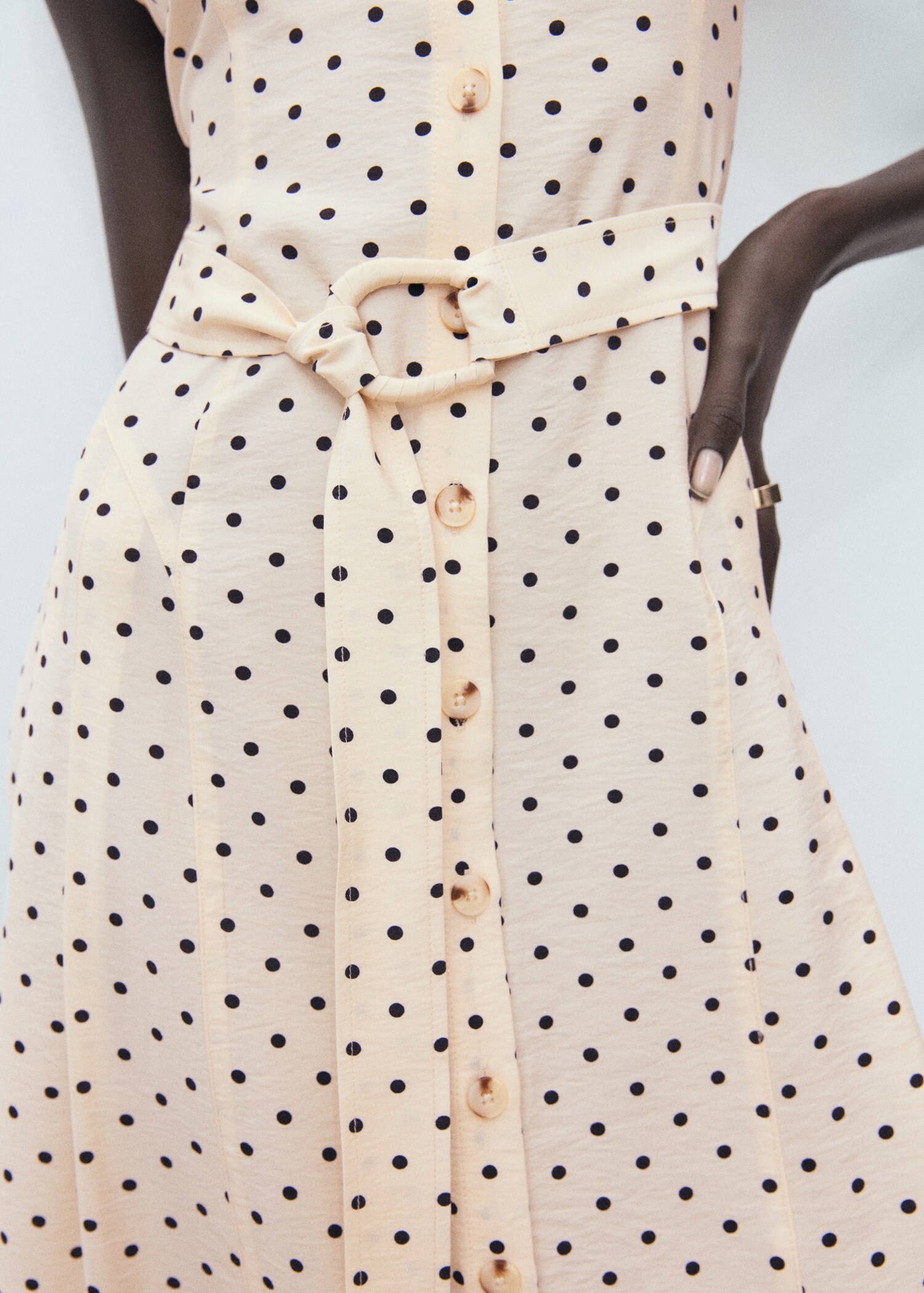 Polka dot shirt dress - Details of the article 6