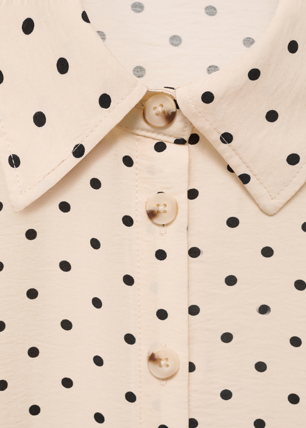 Mango Polka dot shirt dress