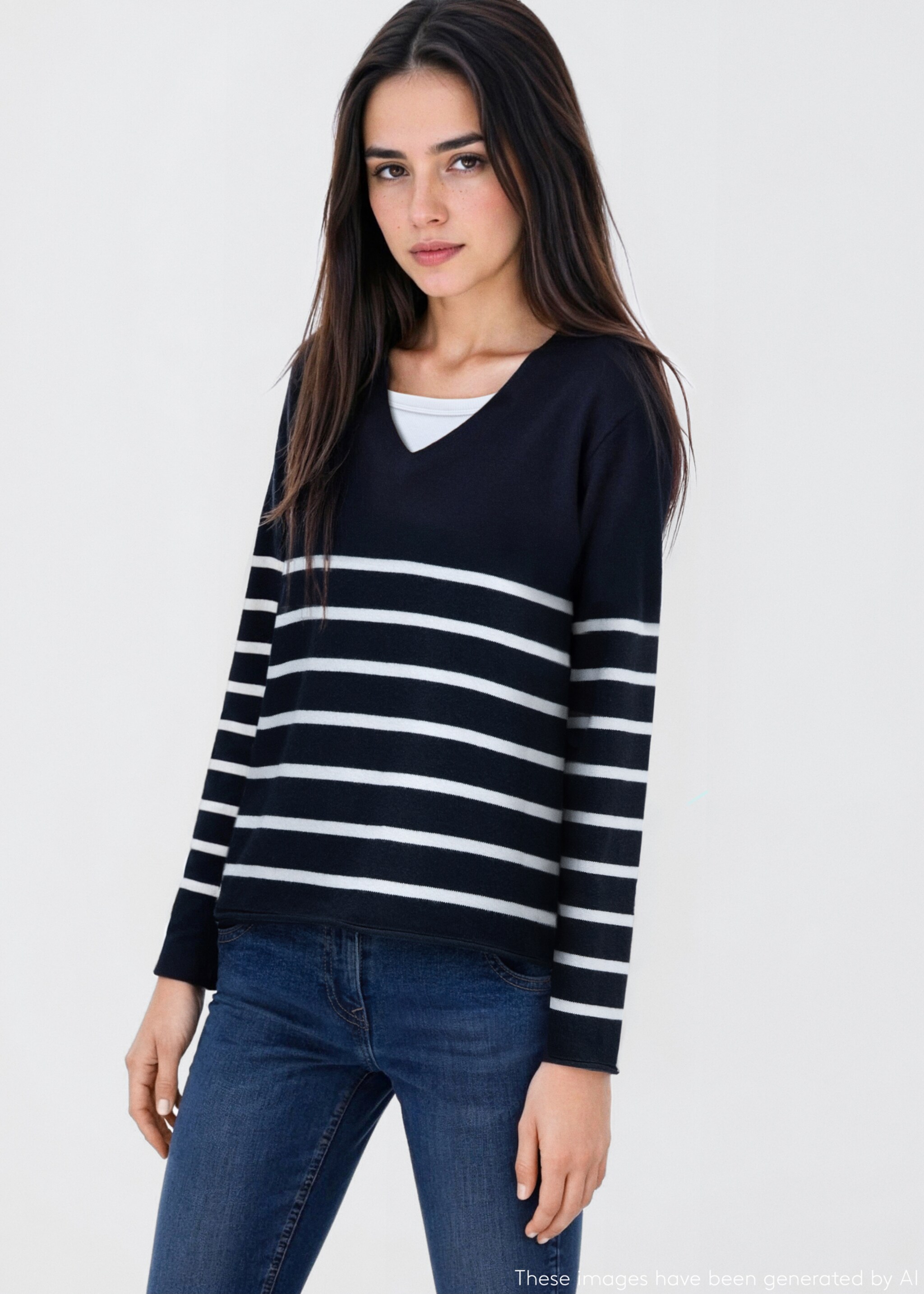 Knit striped sweater - Details of the article 1