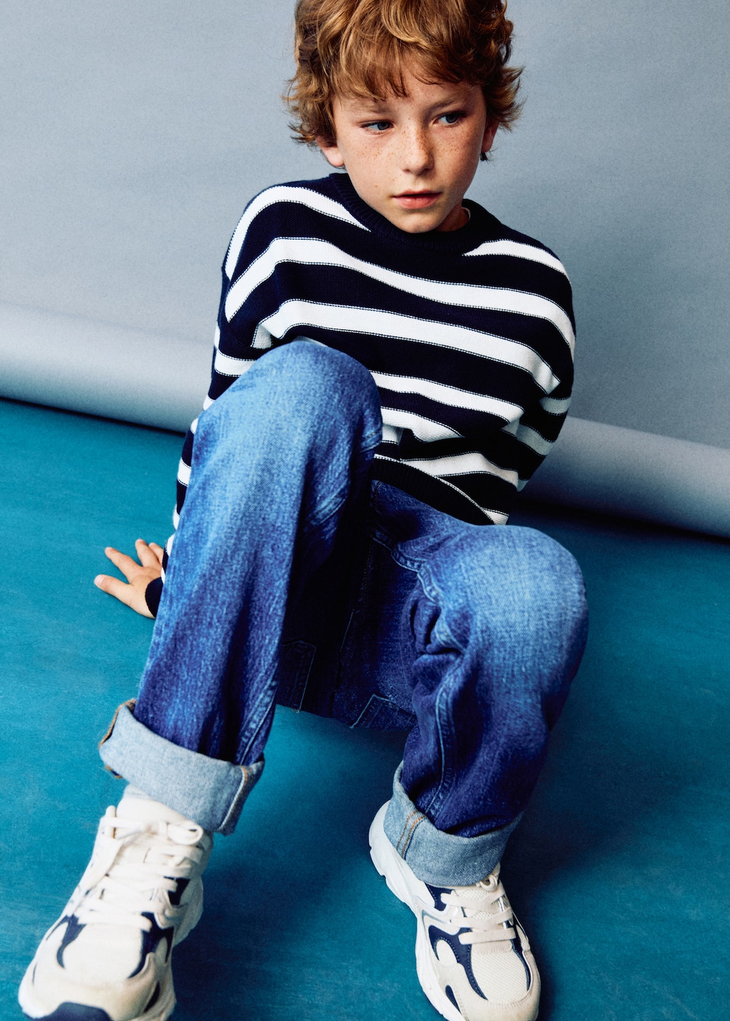 Knit striped sweater