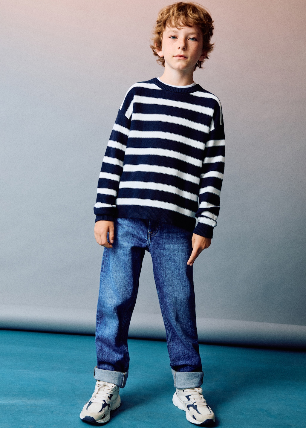 Knit striped sweater