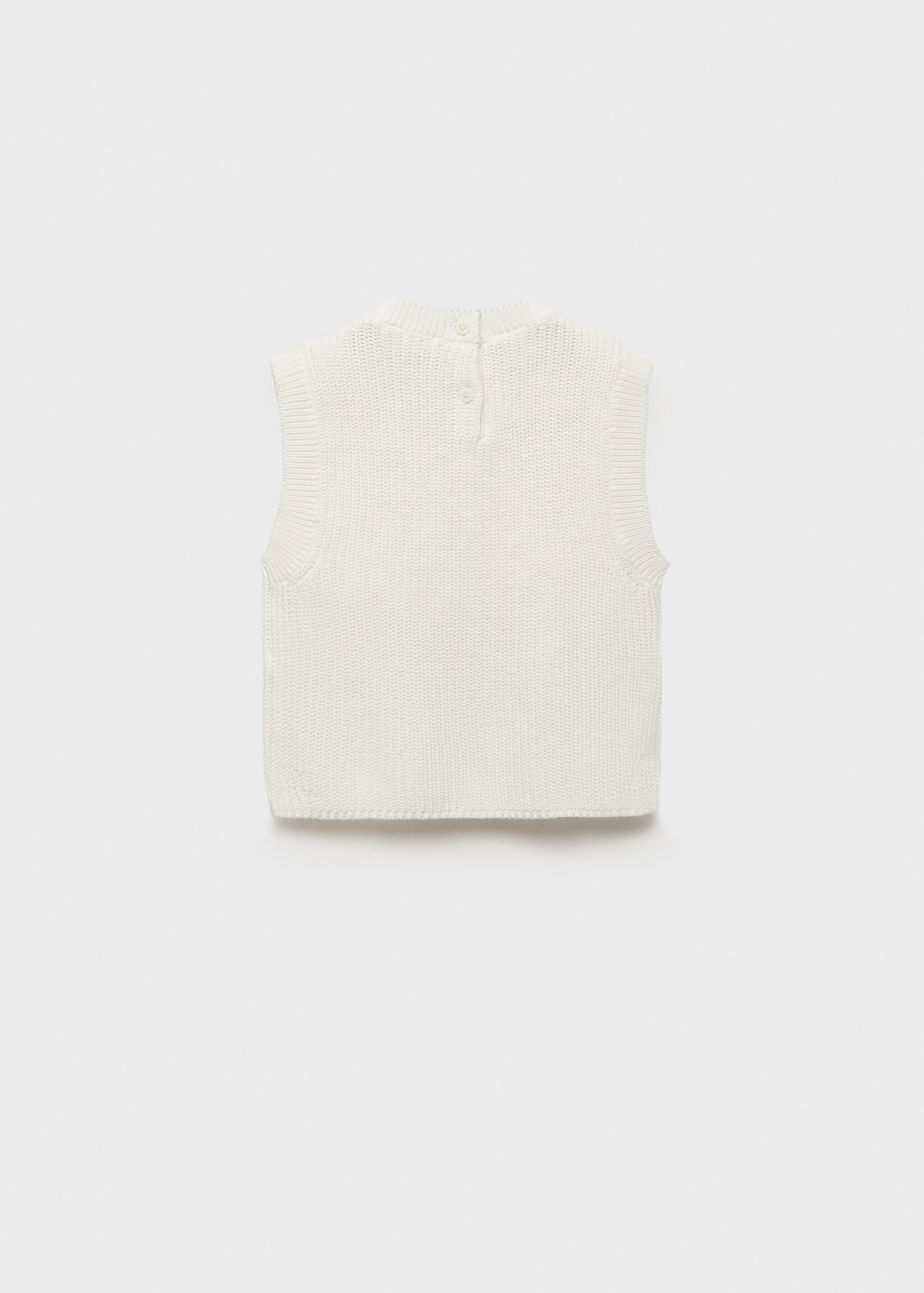 Knitted cotton gilet - Reverse of the article
