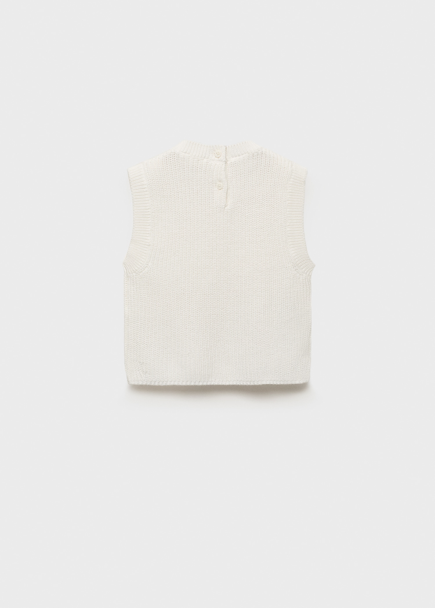 Knitted cotton gilet - Reverse of the article