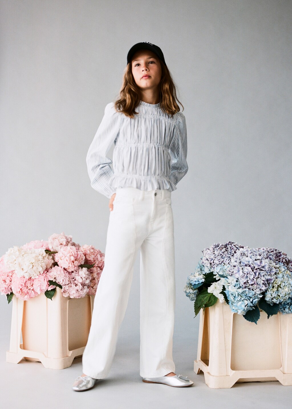 Striped cotton blouse