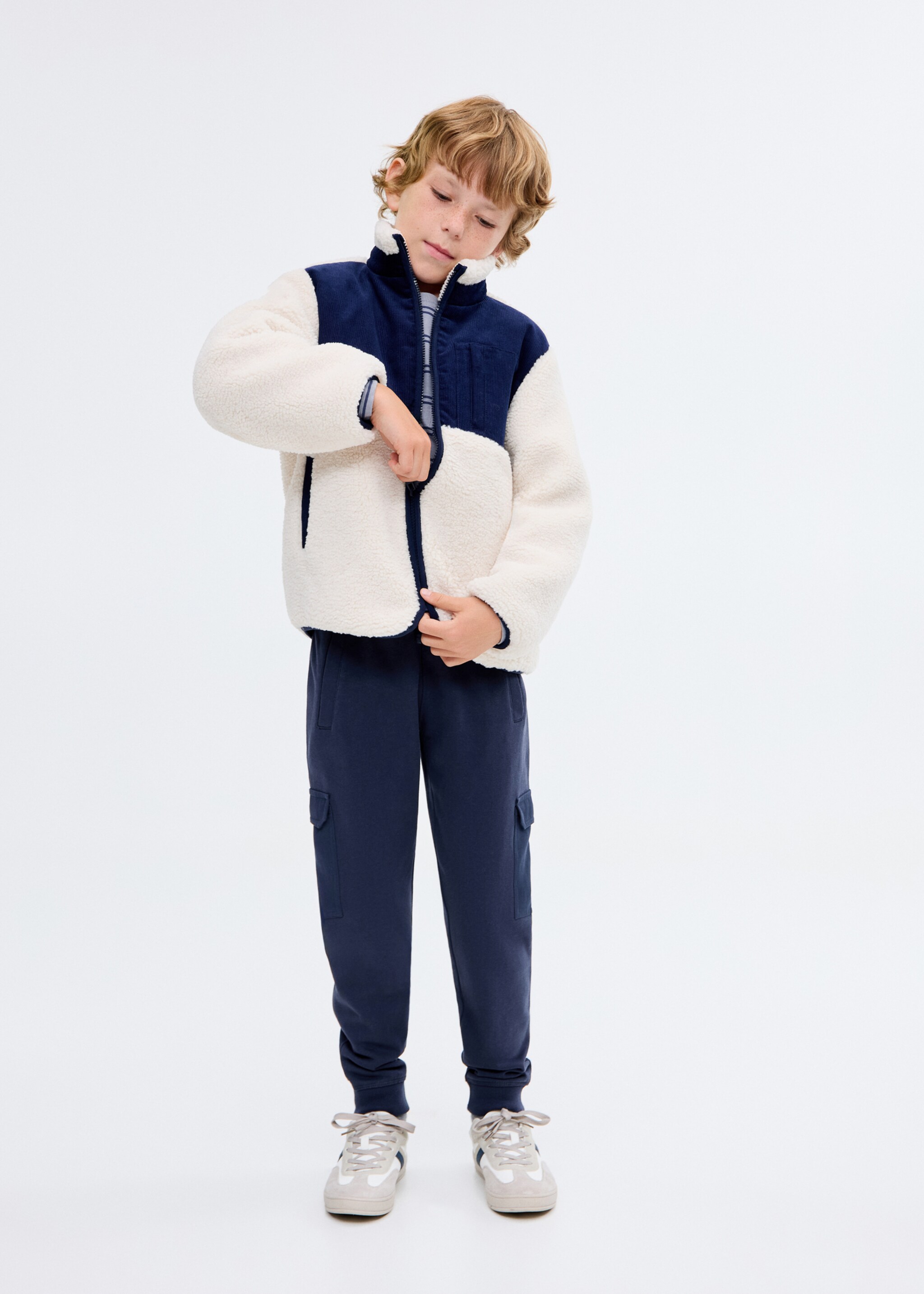 Joggers cargo cordón - Plano medio, Azul marino. Ref: 17033288-00.