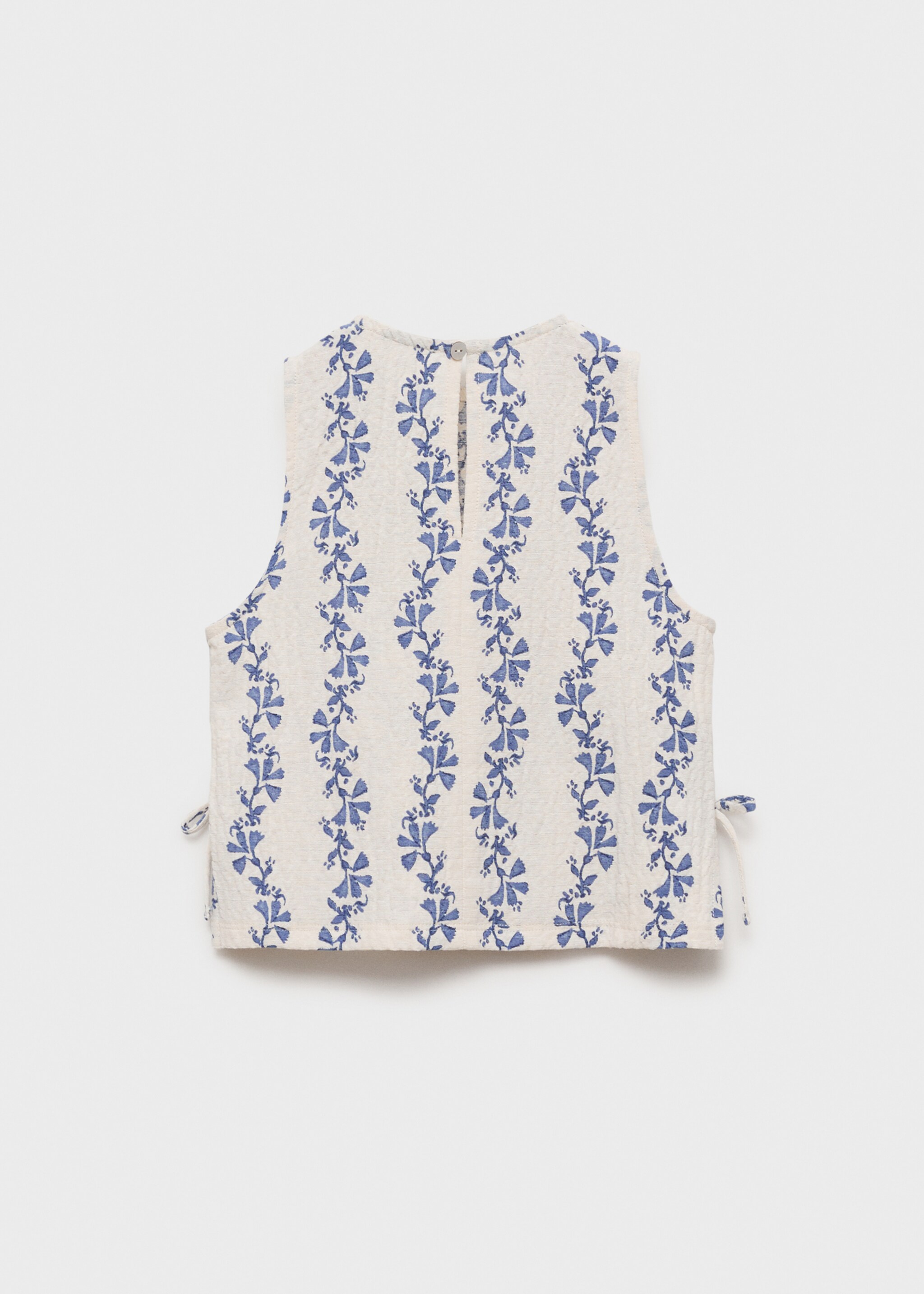 Printed bow blouse - Reverse of the article