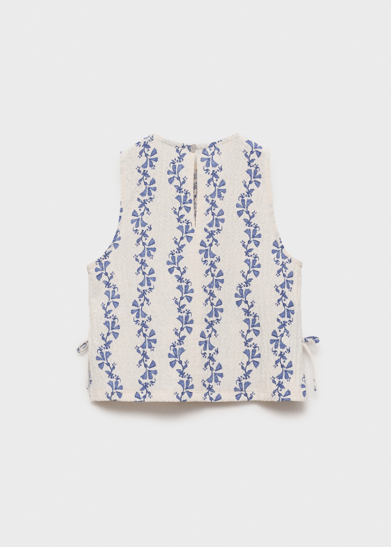 Printed bow blouse - Reverse of the article