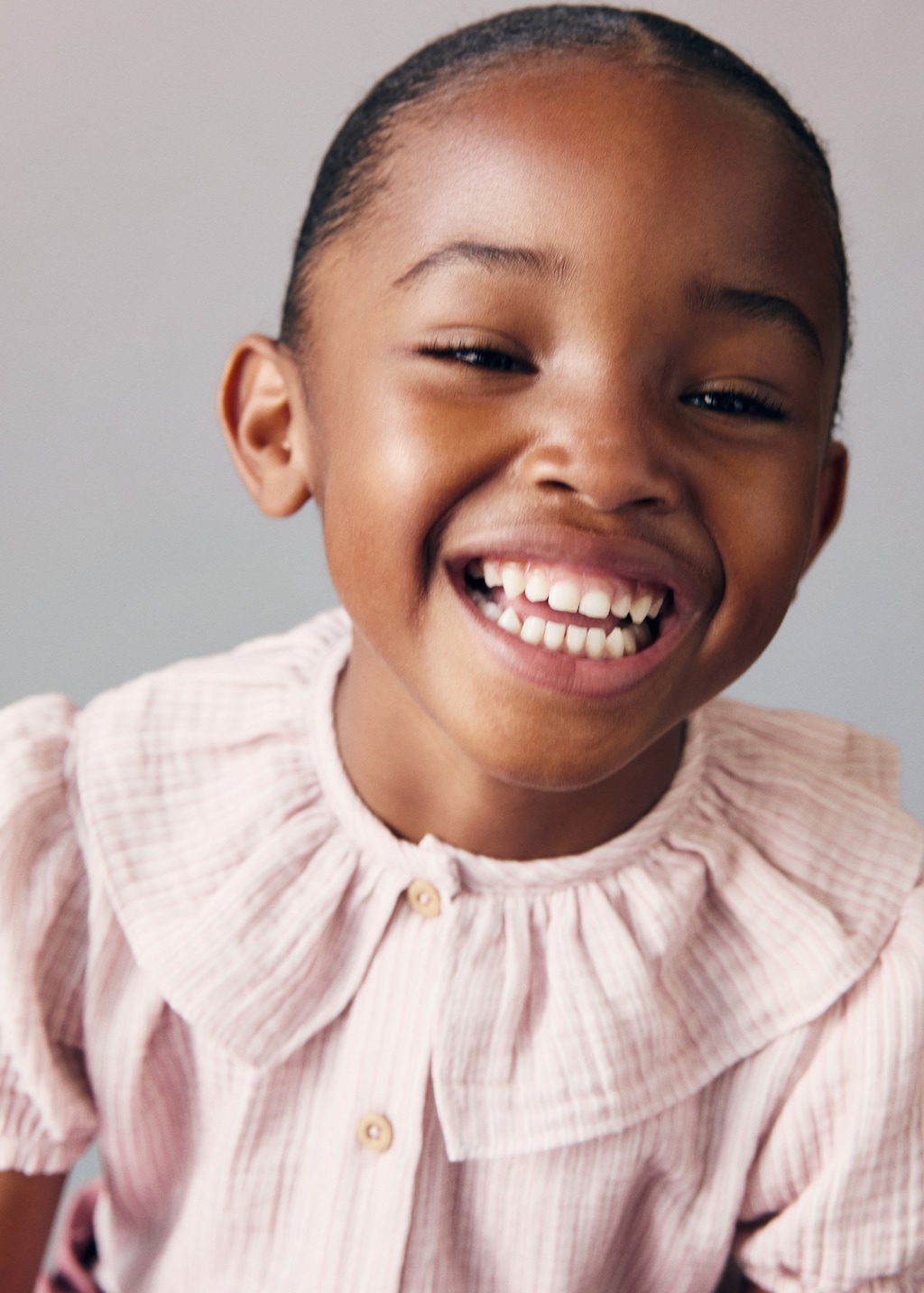 Striped blouse with Peter Pan collar