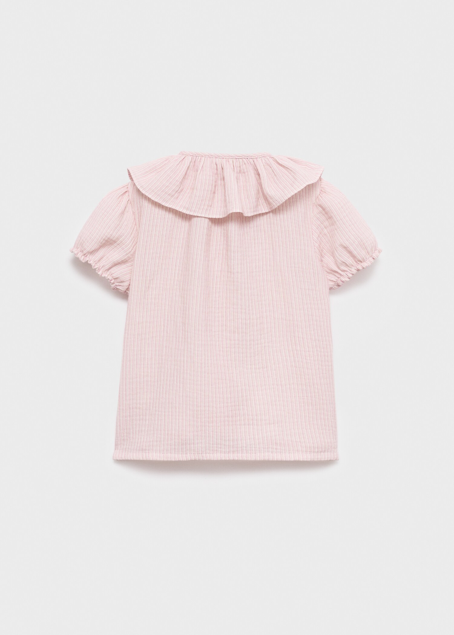 Striped babydoll neck blouse - Reverse of the article