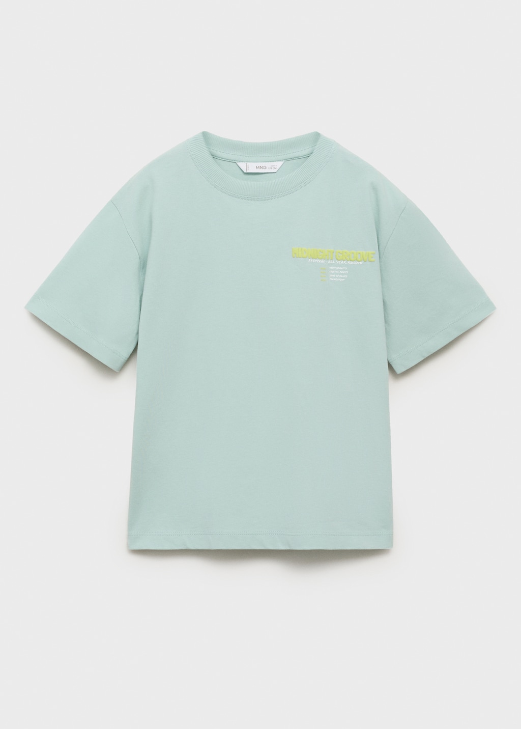 Printed embossed letters t-shirt