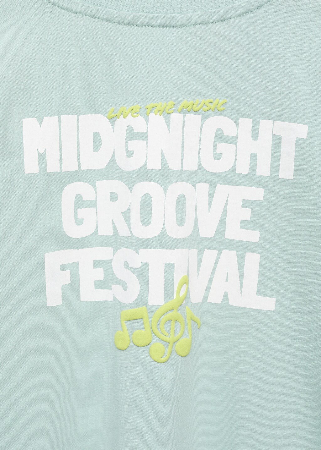 Printed embossed letters t-shirt