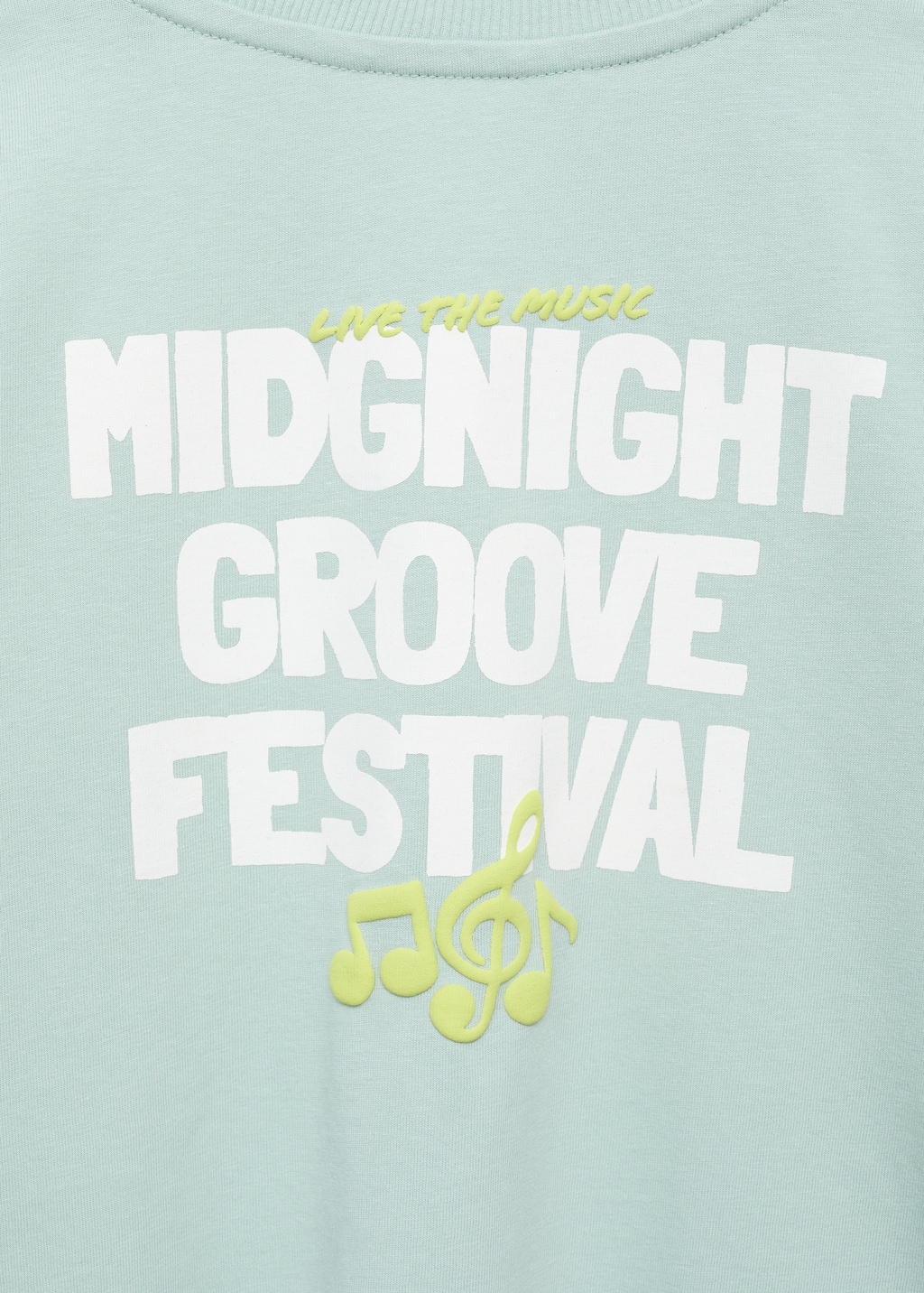 Printed embossed letters t-shirt