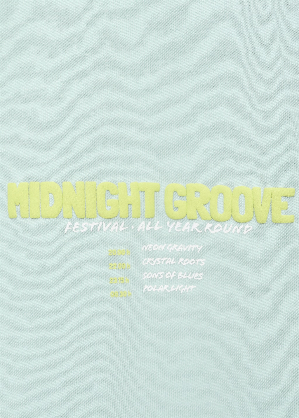 Printed embossed letters t-shirt