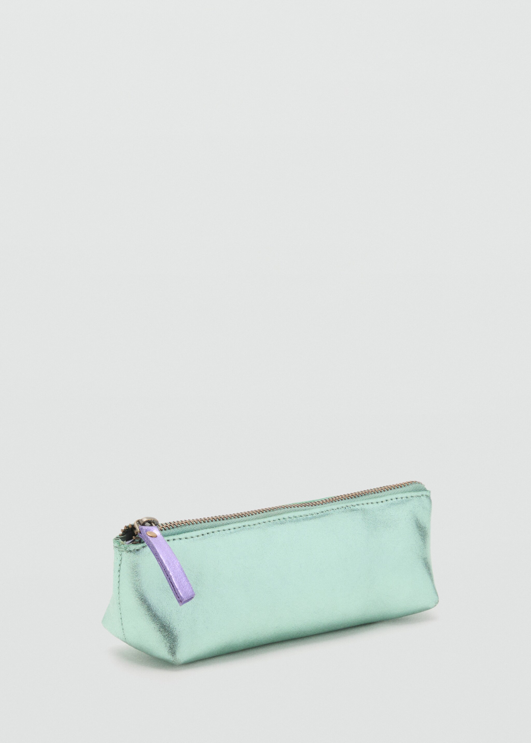 Metallic effect leather case - Medium plane