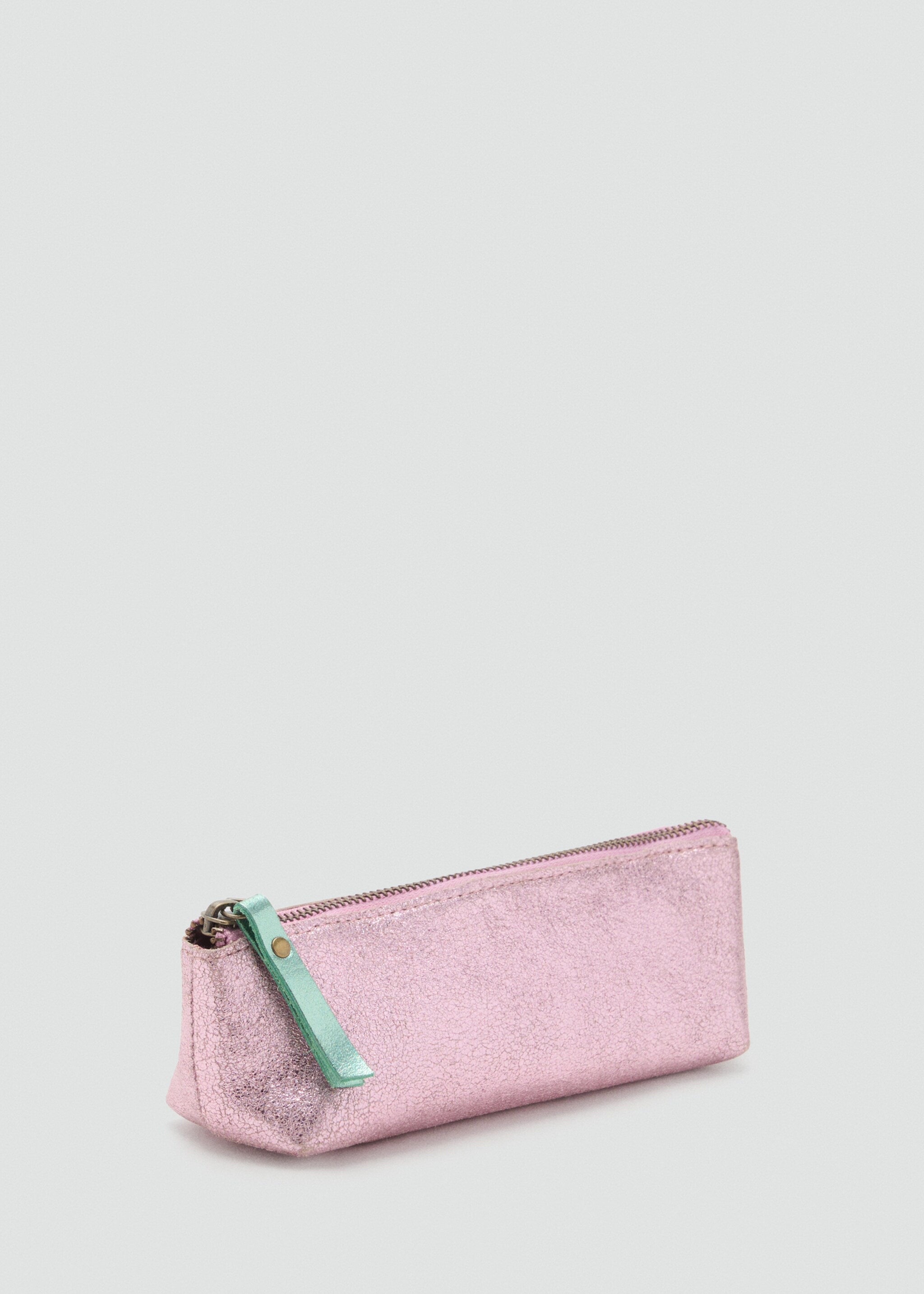 Metallic effect leather case - Medium plane