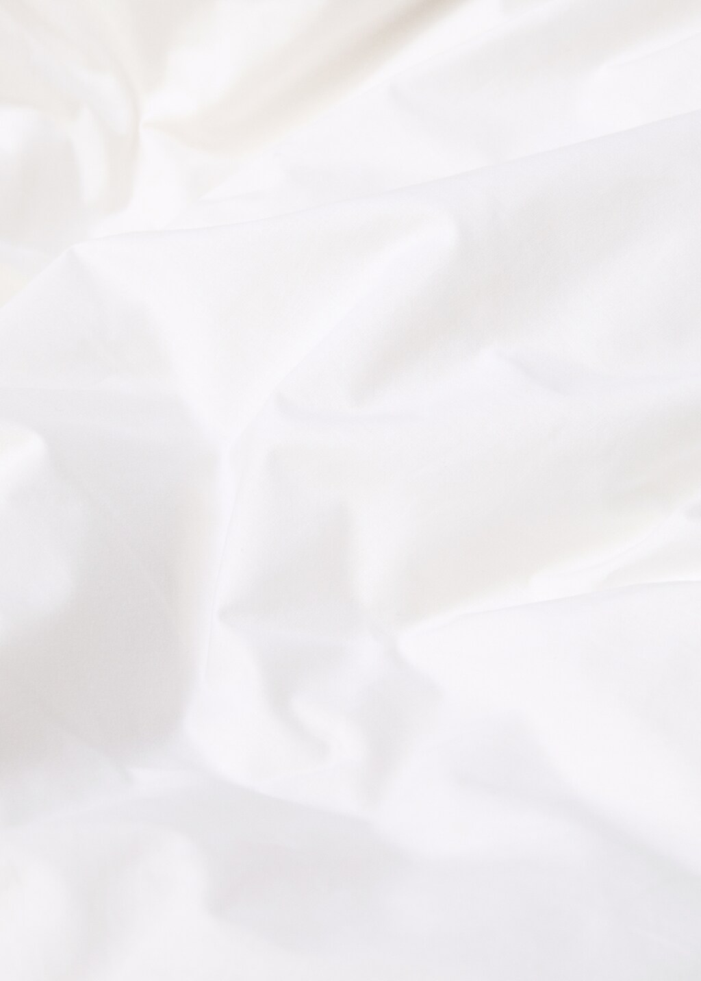 Cotton percale duvet cover with linen trim for 135/140 cm bed