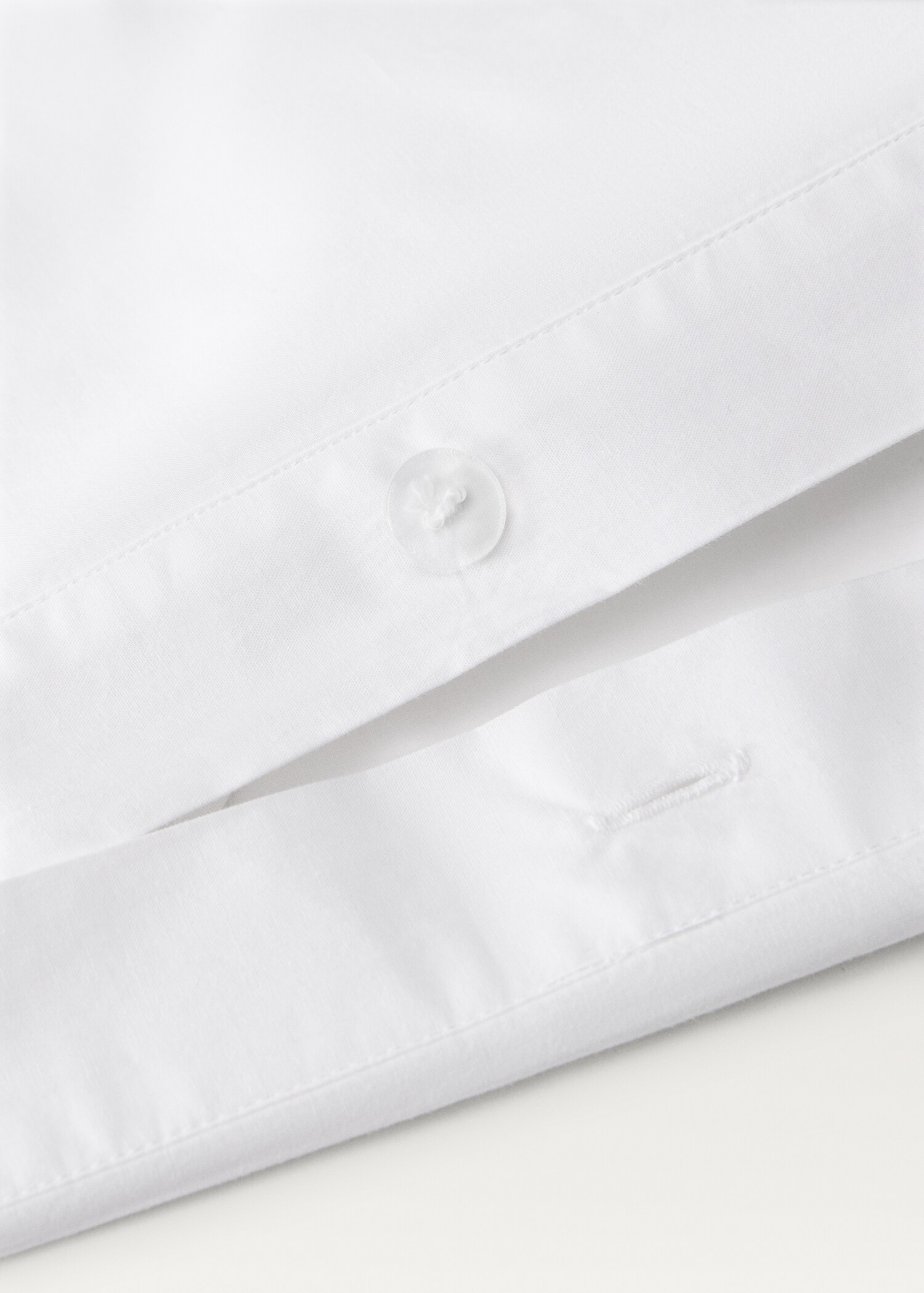 Percale cotton duvet cover with embroidered flowers for 135/140 cm bed - Details of the article 1