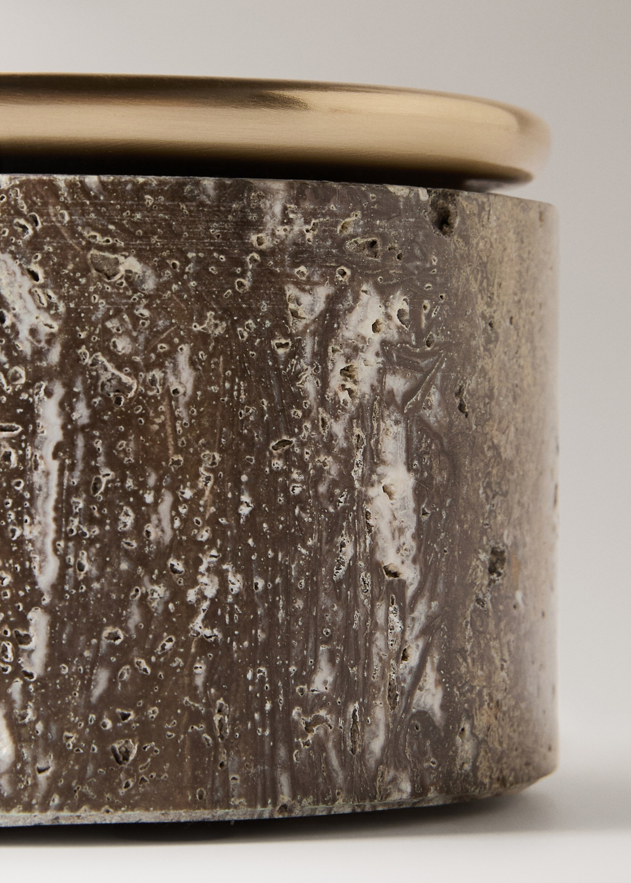 Marble decorative box - Details of the article 1, Grey. Ref: 17033313-00.