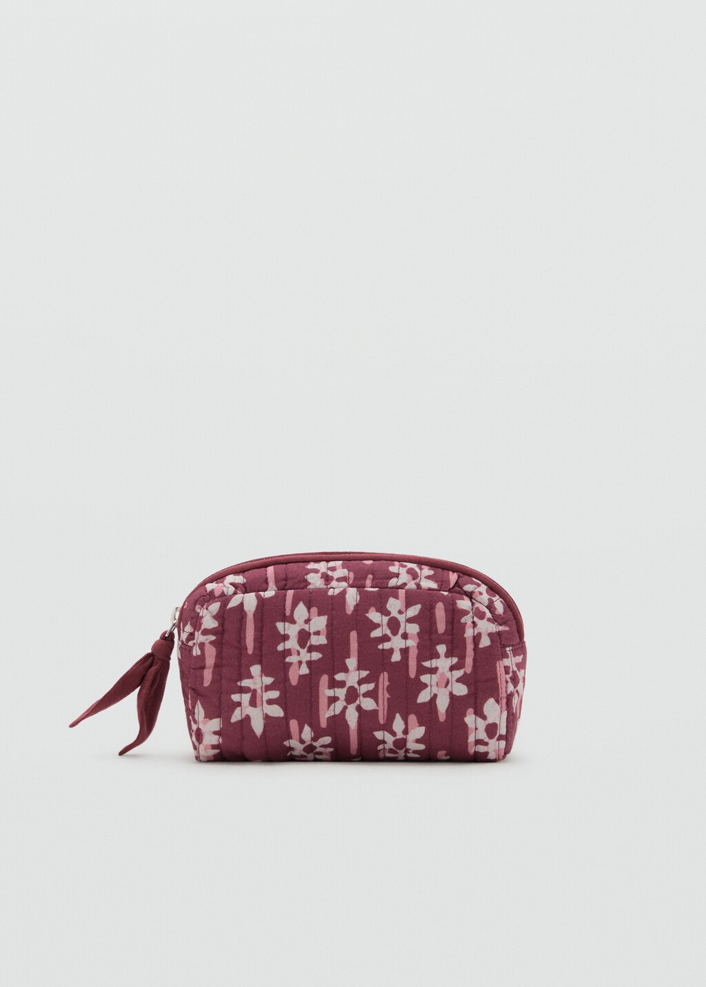 Floral-print cosmetic bag