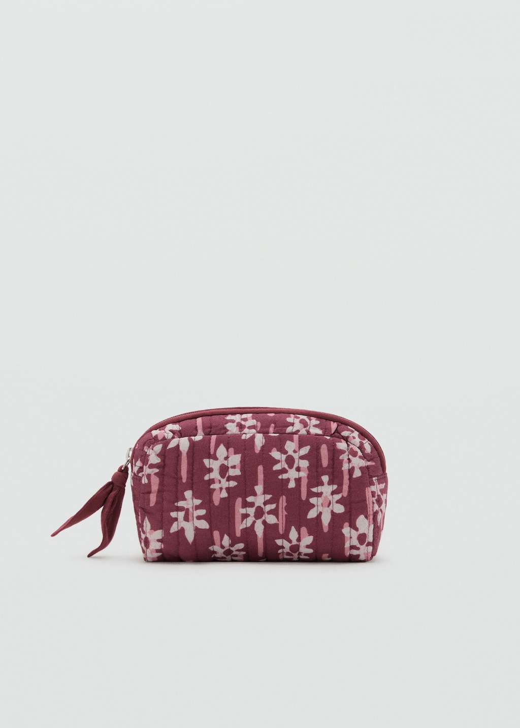 Floral-print cosmetic bag